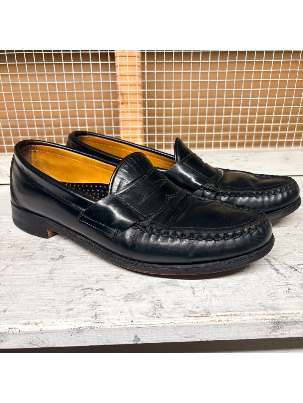Sebago Penny Loafers Black Leather Men's Size Size 9.5 C Classic